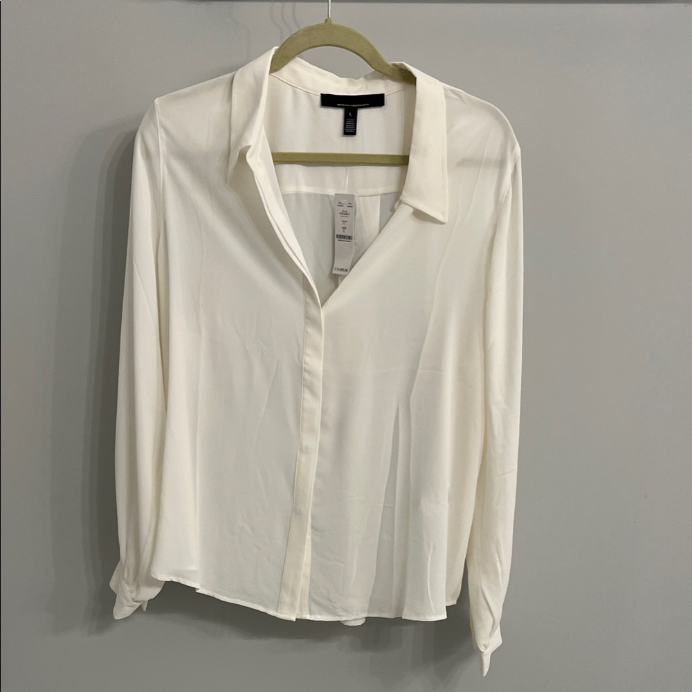 White House Black Market Elegant Cream Blouse